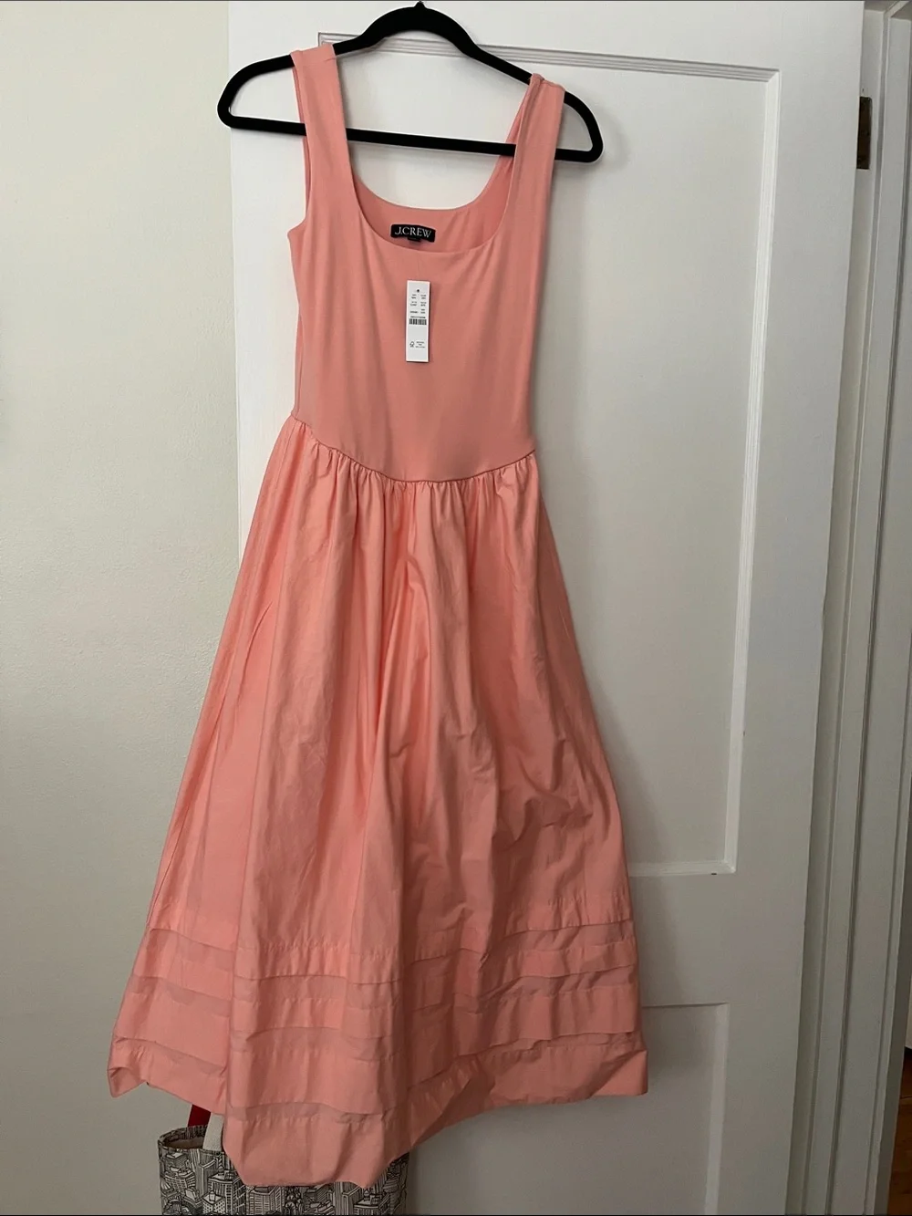 NWT J. Crew Coral Drop Waist Mixi Dress XXS